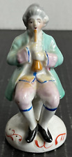 Vintage Victorian Man Playing Lute Porcelain Figurine Instrument Occupied Japan picture