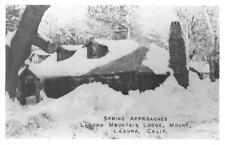 RPPC Mount Laguna Mountain Lodge California 1945 USO Trip Vintage Photo Postcard picture