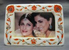 7 x 5 Inches Marble Photo Frame Carnelian Stone Inlay Work Giftable for Birthday picture