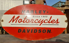 1930's Old Vintage Rare Harley Davidson Motorcycles Porcelain Enamel Sign Board picture