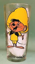 Vintage 1973 SPEEDY GONZALES Looney Toons PEPSI Glass Cup Black Lettering picture