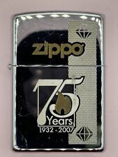 Vintage 2007 Zippo 75 Years High Polish Chrome Zippo Lighter NEW 1932-2007 picture