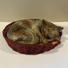 Ceramic Sleeping Cat Figure Decor picture