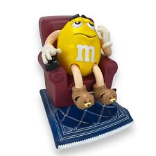 Vintage 1999 Yellow M&M Candy Dispenser - M&M In Recliner - Very Good Condition picture