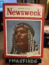 M2 1947 THE ARAB BLOOD AND OIL December 15 NEWSWEEK Magazine  picture