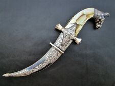 Indian Oriental Indo Persian Daggers W/ Silver Damascened & Mother Pearl Handle picture
