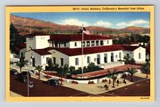 Santa Barbara CA-California, Panoramic Post Office, Vintage Postcard picture