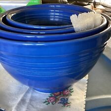 Fiesta Ware HLC BLUE NESTING MIXING BOWLS Set Of 4 picture