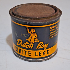 Vintage Dutch Boy Advertising White Lead Paint Tin 1 lb Can picture