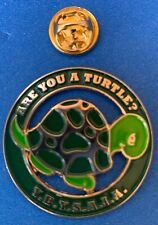 Are you a turtle 🐢 large 1.25 inches lapel pin picture