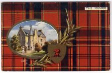 MUNRO TARTAN Scotland 1909 Postcard FOWLIS CASTLE Coat of Arms picture