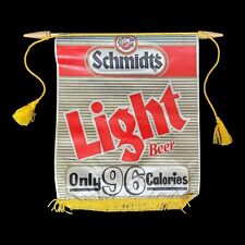Vintage Schmidts Light Beer Banner Flag Sign 11