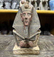 RARE ANCIENT EGYPTIAN ANTIQUITIES Of Pharaonic Bust Statue Of King Akhenaten Bc picture