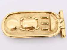 Christopher C. Ross Scarab Beetle Egyptian Gold Plate Vintage Belt Buckle picture