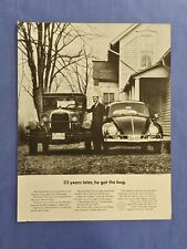 1963 Vintage Print Ad VW Volkswagen Beetle & 1929 Ford Model A picture