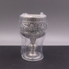 Vintage Pure 999 Fine Silver Goblet Gossip Eight Treasure Wine Cup Sets Cups   picture