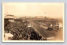 c1922 RPPC Horse Racing Track Tijuana Mexico Real Photo Postcard picture