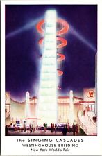 Postcard The Singing Cascades Westinghouse Building New York World's Fair~138346 picture