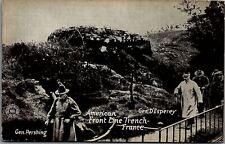 c1917 WWI GENERAL PERSHING GENERAL D'ESPEREY FRANCE FRONT LINE POSTCARD 29-134 picture