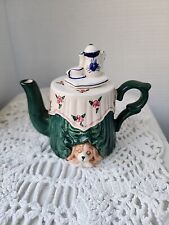 World Bazaar Mini Tea Party Teapot Dog Sleeping Under the table Hand Painted picture