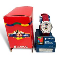 Vintage 90s Minnie Mouse Lorus Watch & Band New Battery Manual Mickey Unlimited picture