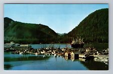 Petersburg, AK-Alaska, Harbor View Antique, Vintage Souvenir Postcard picture