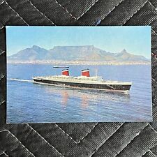 Real Photo Vintage Postcard SS United States Cruise Ship Leaving Cape Town RPPC picture