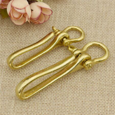 1 Pc Vintage Solid Brass U Hook Key Ring Belt Wallet Chain Decor Accessories picture
