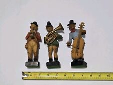 Vintage MCM Resin West Germany Figurines Musician Men Playing Instruments Rare picture