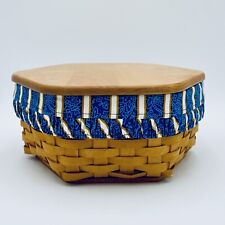 Longaberger Classic Stain 10” Generations Basket Wood Lid & Divided Protector picture