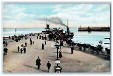 Douglas Isle of Man Postcard Victoria Pier Steamer View c1910 Unposted picture