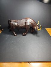 Carved wood bull 15