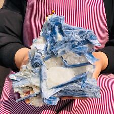 4.97LB Natural beautiful Blue KYANITE with Quartz Crystal Specimen Rough Heals picture