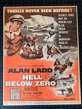 Vintage 1954 “Hell Below Zero” Film Print Ad - Alan Ladd picture