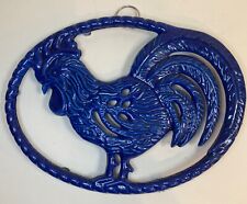 Blue Rooster Oval Trivet Enameled Cast Iron Home Essentials 8