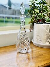 Stunning Vintage Hand Cut Diamond Patterned Glass Decanter picture