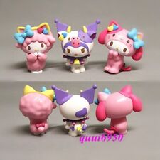 3pcs Cute Kuromi My Melody Cosplay Animal Figure Toy Figurine Cake Toppers Decor picture