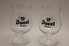 Pair of Duvel Green Tulip Glasses, Belgium Moortgat, 0.25 L Snifter picture