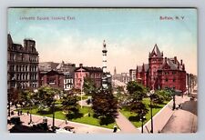 Buffalo NY-New York, Lafayette Square Looking East, Antique, Vintage Postcard picture