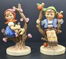 Goebel Hummel Apple Tree Girl  and Apple Tree Boy  Figurines Set Both Tmk 5 picture