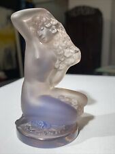 Lalique Glass Figure Beautiful Purple Beautiful Woman Signed France picture