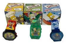 The Simpsons - talking watches 2002 SET OF 3 - Burger King collectible Read Desc picture
