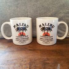 New Malibu Caribbean Rum Ceramic Coffee Mug Logo Both Sides Excellent Condition picture