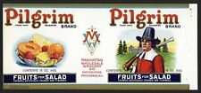 PILGRIM Brand, Providence Rhode Island **AN ORIGINAL 1930's TIN CAN LABEL** v97 picture