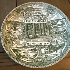California Souvenir Plate The Golden State 9.5