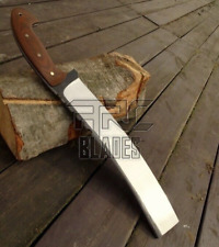 18'' HANDMADE FORGED TOOL STEEL HUNTING BIG MACHETE BOWIE KNIFE & LEATHER SHEATH picture