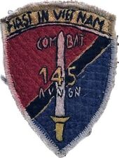 WARTIME VIET MADE US ARMY 145TH COMBAT AVIATION BATTALION PATCH (535) picture