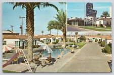 Villa Motor Hotel East Van Burn Phoenix AZ Multi View Pool Vintage Postcard picture