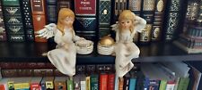 Goebel Weihnacht Christmas Angel Vtg Candle Holder Figurine set of 2 picture
