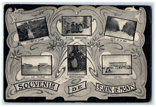 c1910 Souvenir De S'Jean-De-Monts France Multiview People Places Postcard picture